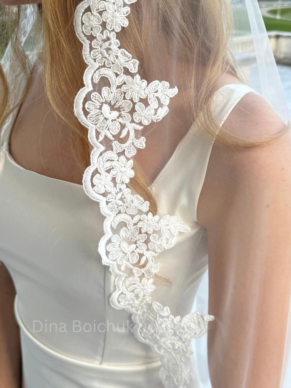 Soft Lace Edge Cathedral Veil